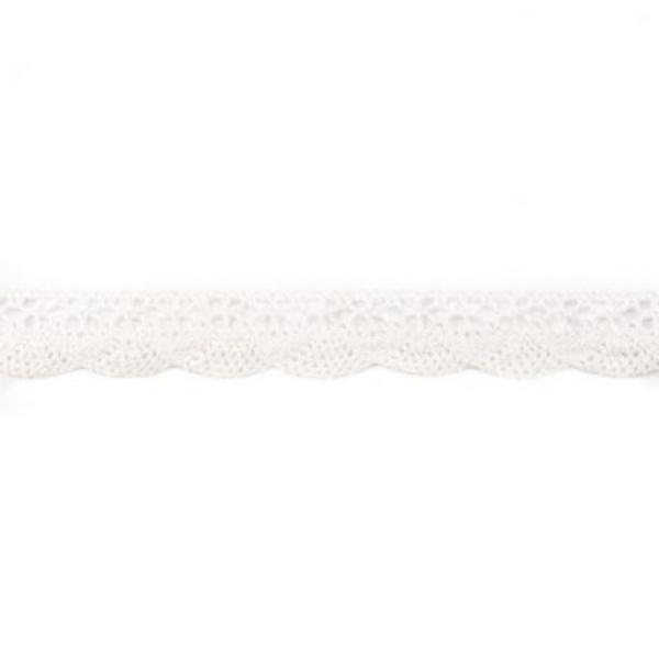Baumwollspitze Breite 19mm Weiß